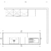 Bauformat Insel-Küche Spigato Schwarz Seidenmatt 9