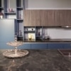 Bauformat Insel-Küche Porto_S Haze Blue/ London Dartmoor 5