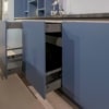 Bauformat Insel-Küche Porto_S Haze Blue/ London Dartmoor 15